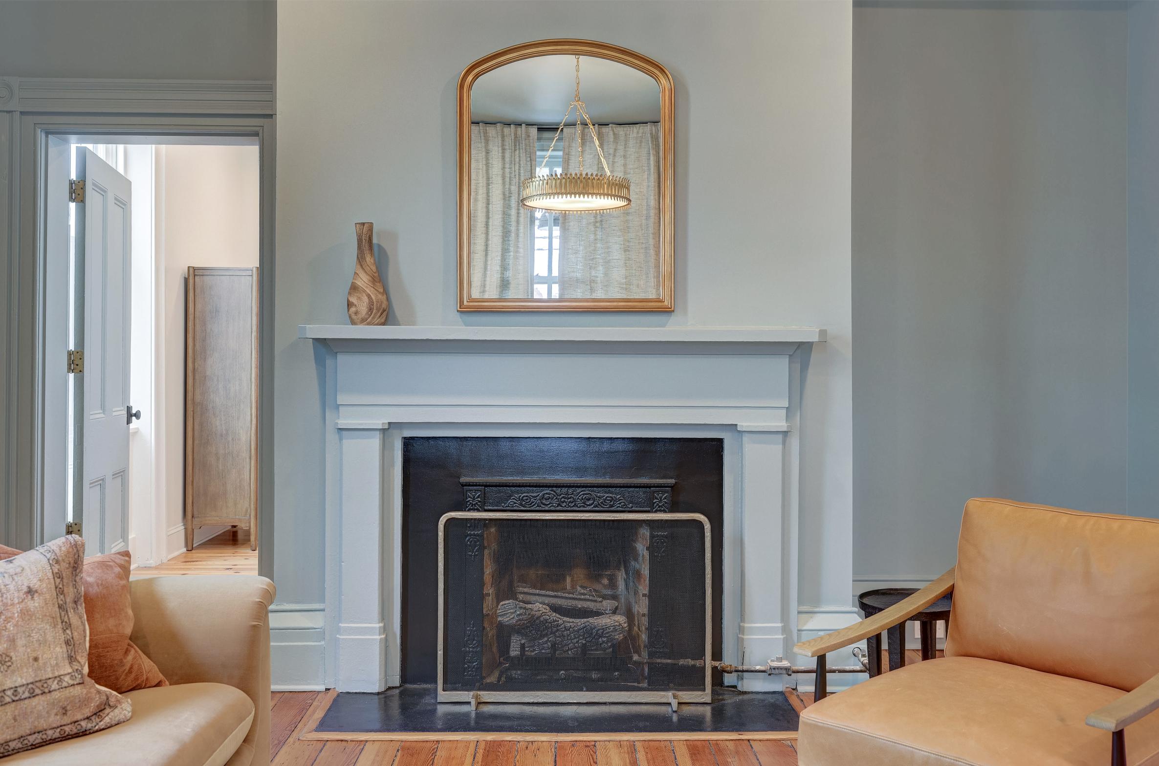 Cozy fireplace setting for relaxation