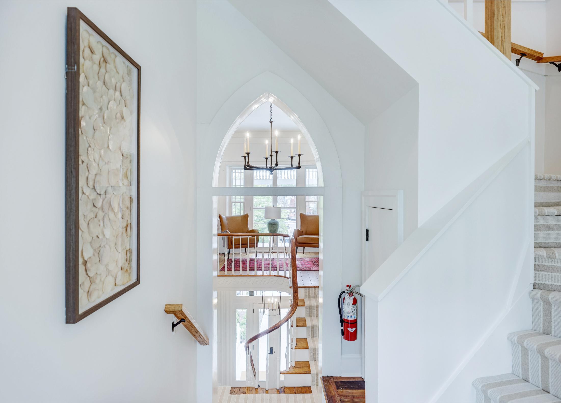 Historic staircase with original woodwork